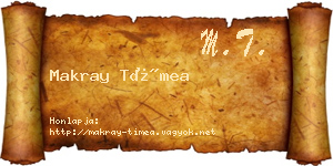 Makray Tímea névjegykártya